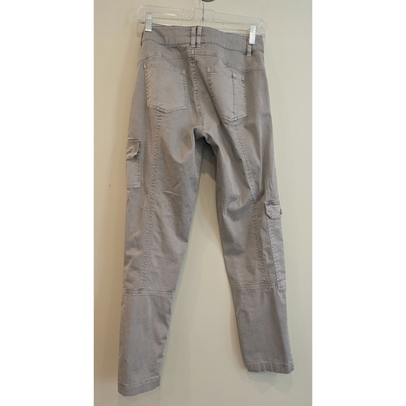 Sundance Catalog Cotton Stretch Grey Cargo Pants Size 2 - Picture 3 of 6